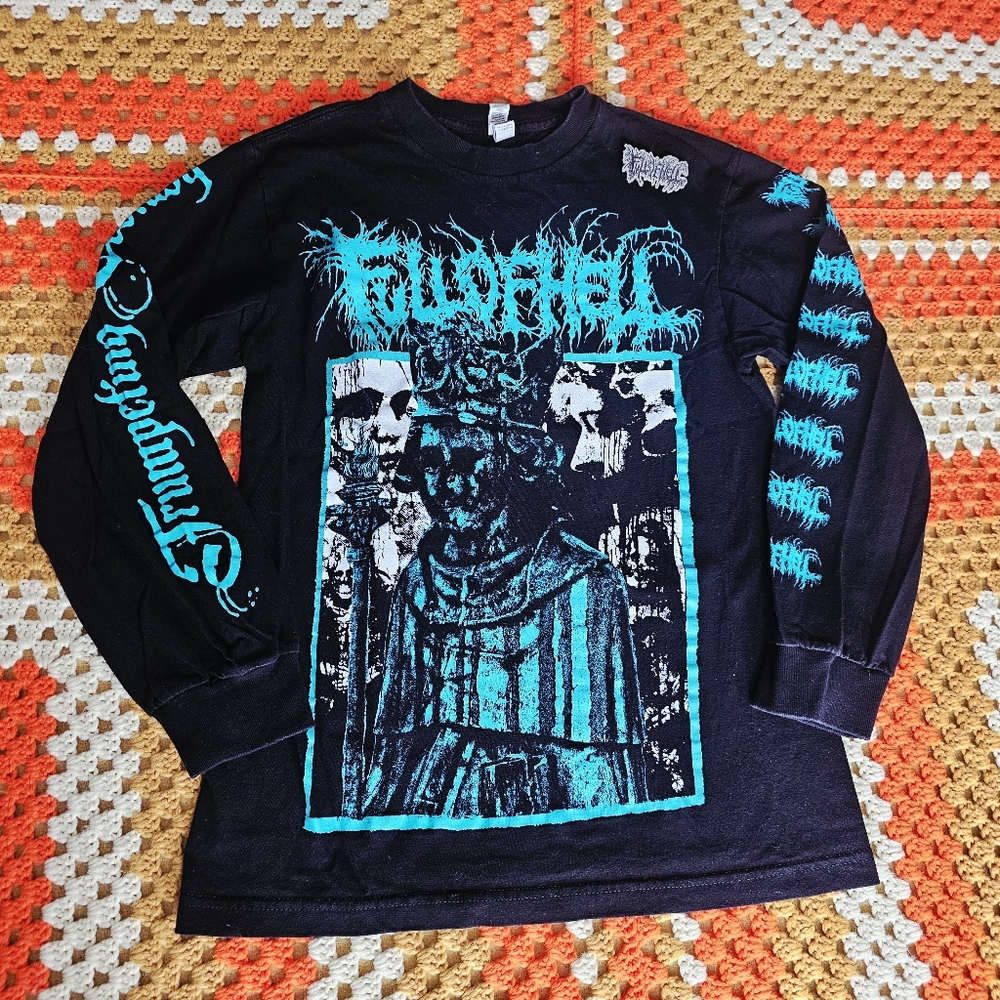 Full Of Hell Grindcore Grind Long Sleeve Graphic Tee Enamel Metal Pin